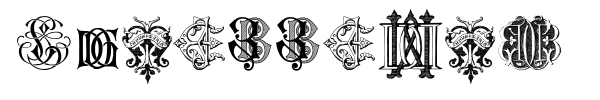 Intellecta Monograms Random Samples Two font preview